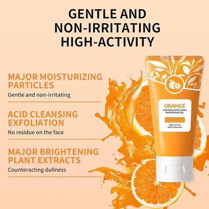 Orange Enzymes Exfoliating Scrub Gel – Deep Cleansing, Brightening & Smooth Skin Formula
