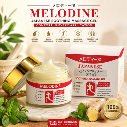 Melodine Japanese Soothing Massage Gel | Deep Muscle & Joint Relief | 100gm