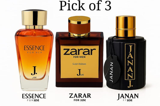 Unisex Long Lasting Fragrance Perfume Set - 3 Pcs of Woody Citrus Essence